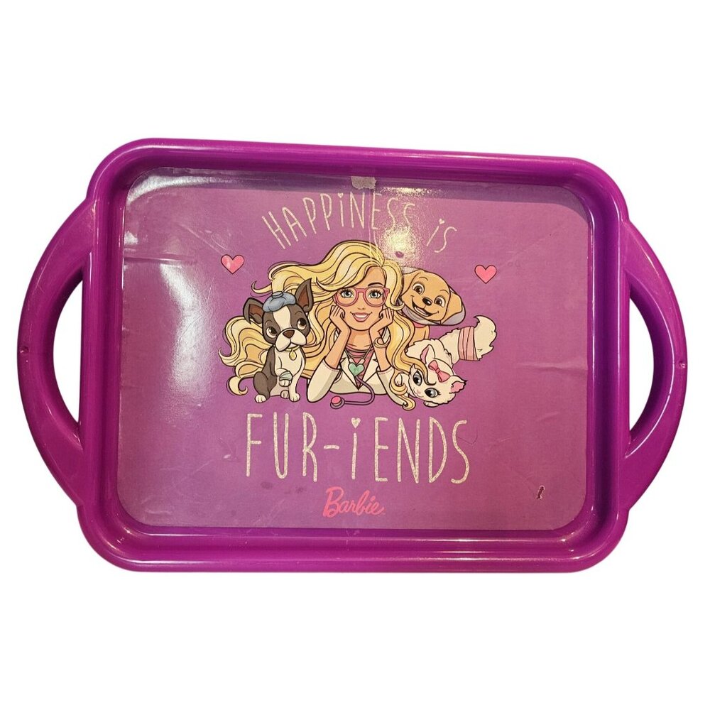 Barbie Just Play Happiness is Fur-Iends Friends Pink Purple Tray Toy Preowned